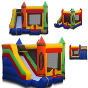 inflatable slide&castle combo